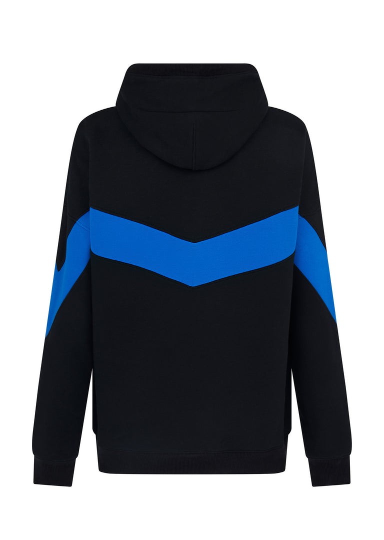 Got Your Back Hoody - Black with Blue Chevron